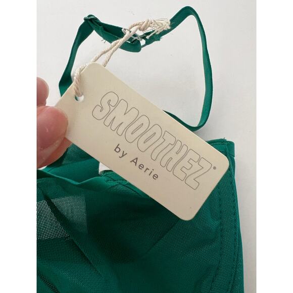 NWT Aerie Women's Smoothez Mesh Unlined Balconette Underwire Green Size 32D - Picture 7 of 10
